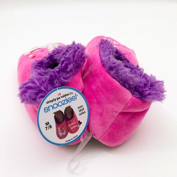 NWT  Snoozies Women's Drama LLama Non Skid Slippers Medium 7/8 - Picture 3 of 6